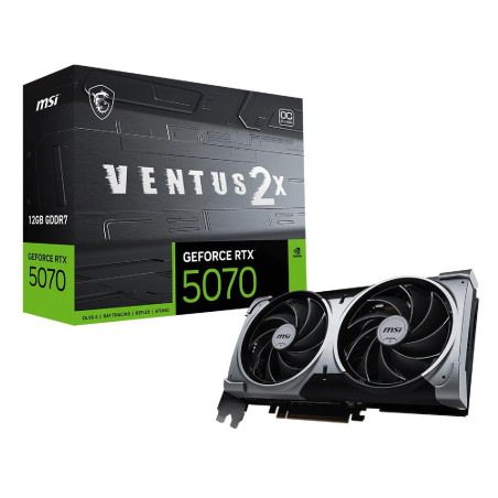 MSI VGA GEFORCE RTX 5070 12G VENTUS 2X OC RTX5070 12GB GDRR7 192B DX12 PCIE 5.0 X16 (3XDP 1XHDMI)