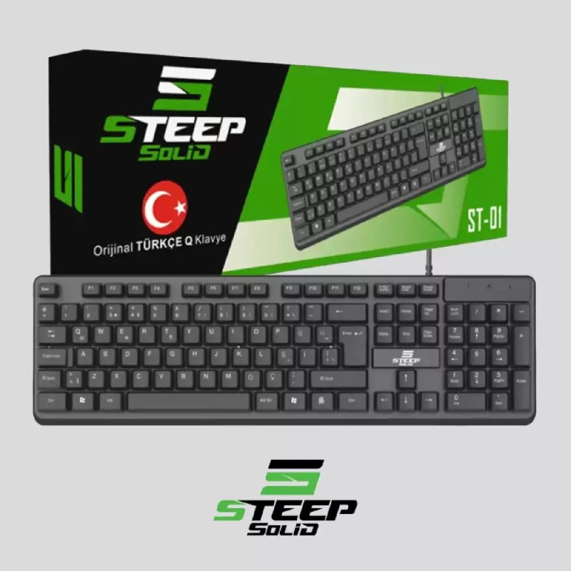 STEEP SOLID ST-01 OFİS TİPİ KABLOLU KLAVYE	