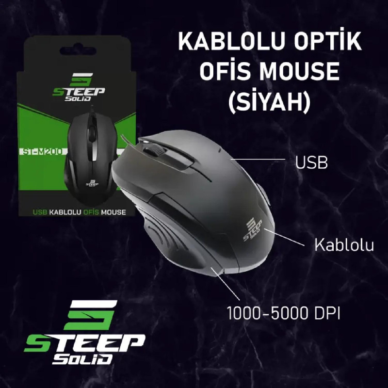 STEEP SOLİD ST-M200 KABLOLU MOUSE