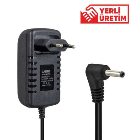  WEKO 12 VOLT - 3 AMPER 3.5*1.35 UÇLU VERA YAZAR KASA POS  PRİZ TİPİ ADAPTÖR 