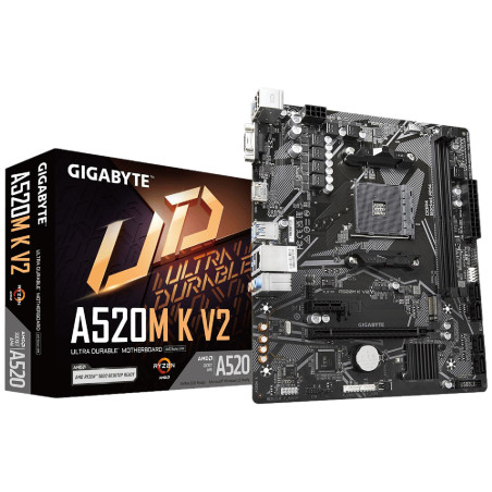 Gigabyte A520M K V2 5100mhz(OC) M.2 AM4 mATX Anakart