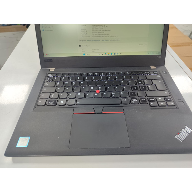 LENOVO T480 İ7 8550U 8 GB RAM 256 B SSD MX 150 14"2K NOTEBOOK