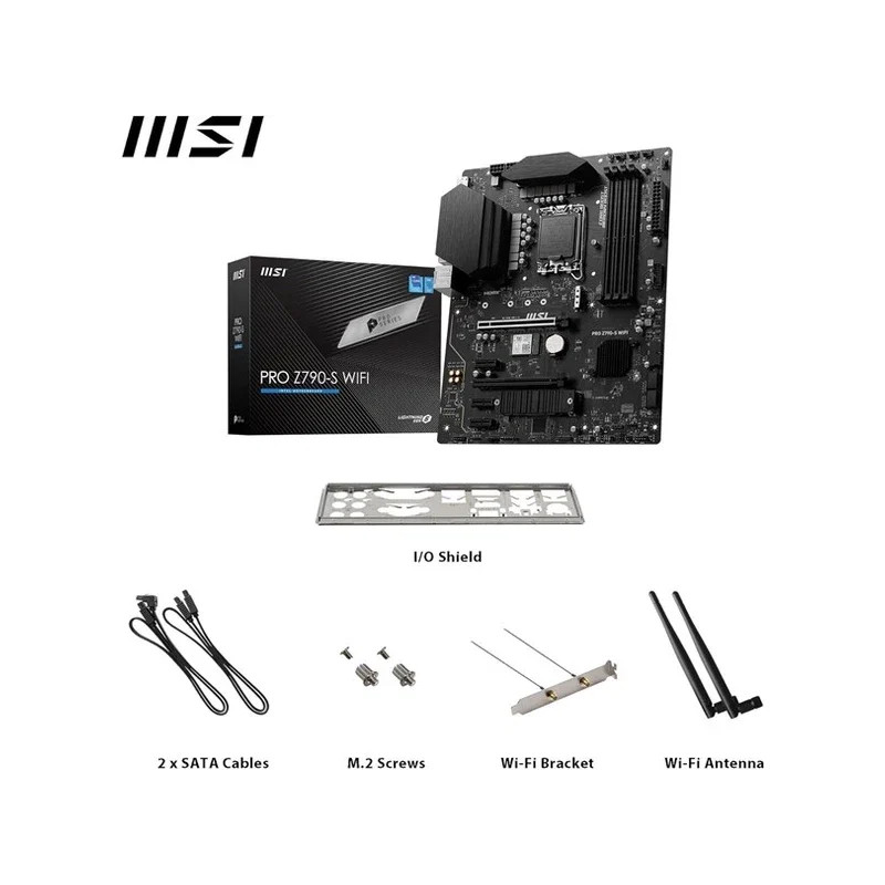 MSI PRO Z790-S WiFi 6600MHz (OC) DDR5 Soket 1700 M.2 HDMI DP ATX Anakart