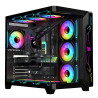 GAMEAGLE STORM Siyah FULL TOWER Kasa  850W 80 PSU ve 360mm Sıvı Soğutma Dahil  Akvaryum Stilinde Oyuncu Kasası