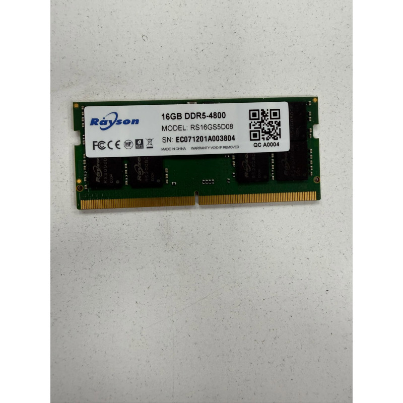 16 GB DDR5 RAYSON 4800 MHZ CL44 NOTEBOOK RAM 