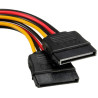 Alfais 4426 Sata 15 Pin Dişi Erkek 2 Port ÇoklayıcıY Kablo Splitter Hdd Bağlantı Kablosu