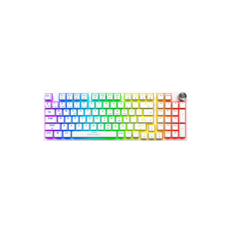 Gameagle Diablo RGB Kablolu 20 Mod TR Layout Double Shot Full Anti-Ghosting Mekanik Oyuncu Klavyesi Beyaz