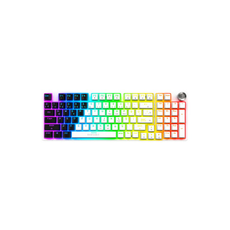 Gameagle Diablo RGB Kablolu 20 Mod TR Layout DoubleShot FullAnti-Ghosting Mekanik OyuncuKlavyesi Beyaz/Siyah