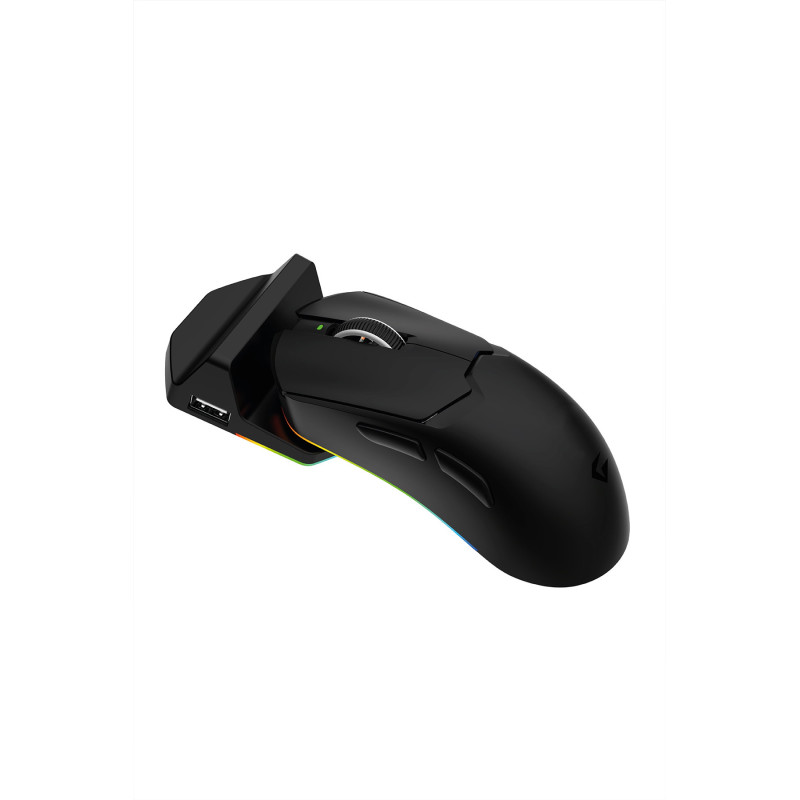 Tracker Pro RGB Kablosuz2.4Ghz+Bluetooth+Kablolu+Dock Şarj İstasyonlu 69gr 1KHz 12000DPI Oyuncu Mouse