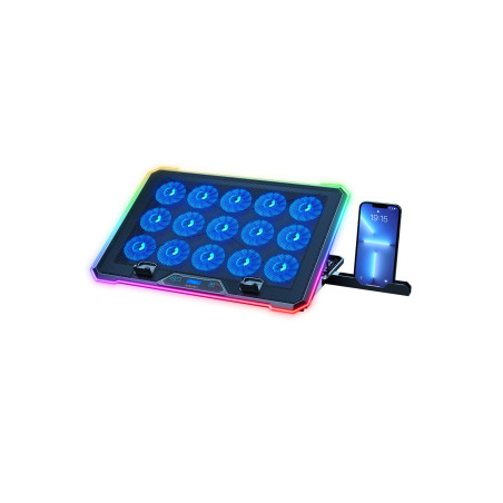 Gameagle Aero Storm V15 RGB 15 Fanlı 10 RGB Modlu 9-17.3'' Notebook Soğutucu Stand Laptop Soğutucu