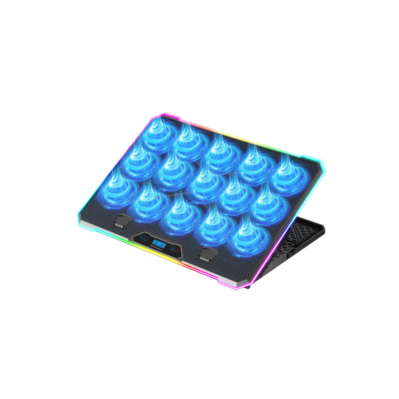Gameagle Aero Storm V15 RGB 15 Fanlı 10 RGB Modlu 9-17.3'' Notebook Soğutucu Stand Laptop Soğutucu