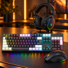 Gameagle 105 Tuş Rainbow Mekanik Klavye + GE171M RGB Mouse + Auralis 7.1 RGB Kulaklık Oyuncu Seti