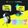 Gameagle Neon X + Auralis Beyaz + Dryo Beyaz 3'lü Bundle Oyuncu Seti