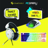 Gameagle Neon X + Auralis Beyaz + Dryo Beyaz/Siyah 3'lü Bundle Oyuncu Seti
