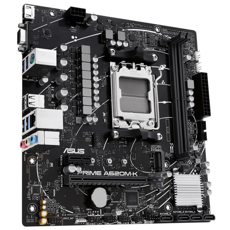 ASUS PRIME A620M-K AM5 DDR5 PCIe 4.0 M.2 Micro ATX Anakart - 2.EL