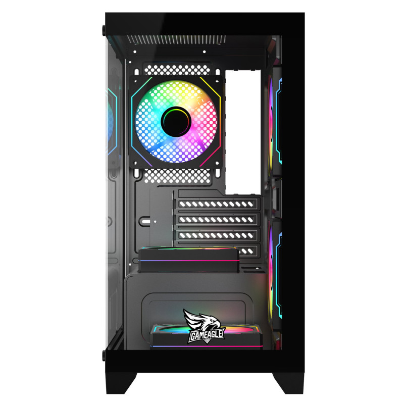 Gameagle 750W+80 Bronze Tornado 5 ARGB Fanlı Mini Akvaryum Bilgisayar Kasası Siyah