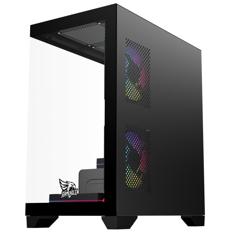 Gameagle 750W+80 Bronze Tornado 5 ARGB Fanlı Mini Akvaryum Bilgisayar Kasası Siyah