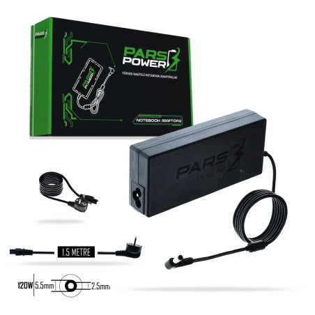 Pars Power PRS-009 120W 19V 6.32A (5.5*2.5mm) Adaptör Şarj Aleti-Cihazı 